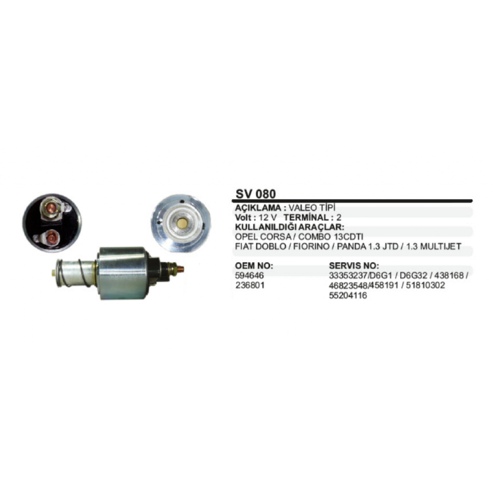 MOTOR OTOMATIGI MARS FIAT DOBLO 1.3-1.9 / OPEL ASTRA