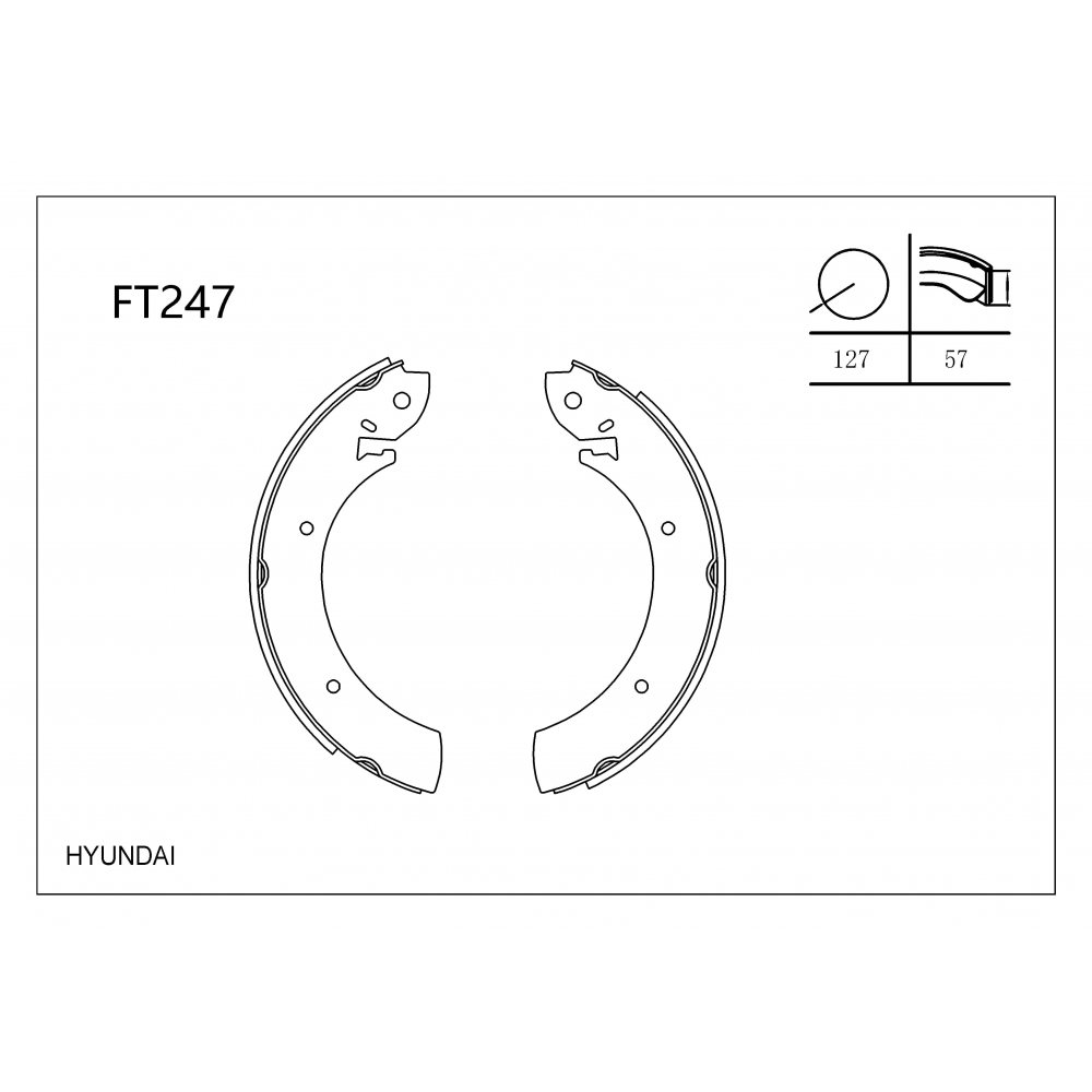 FREN BALATASI ARKA PABUC HYUNDAI H100 PANELVAN + CAMLIVAN 94-06 / SSANGYONG REXTON / ACTYON / MUSSO
